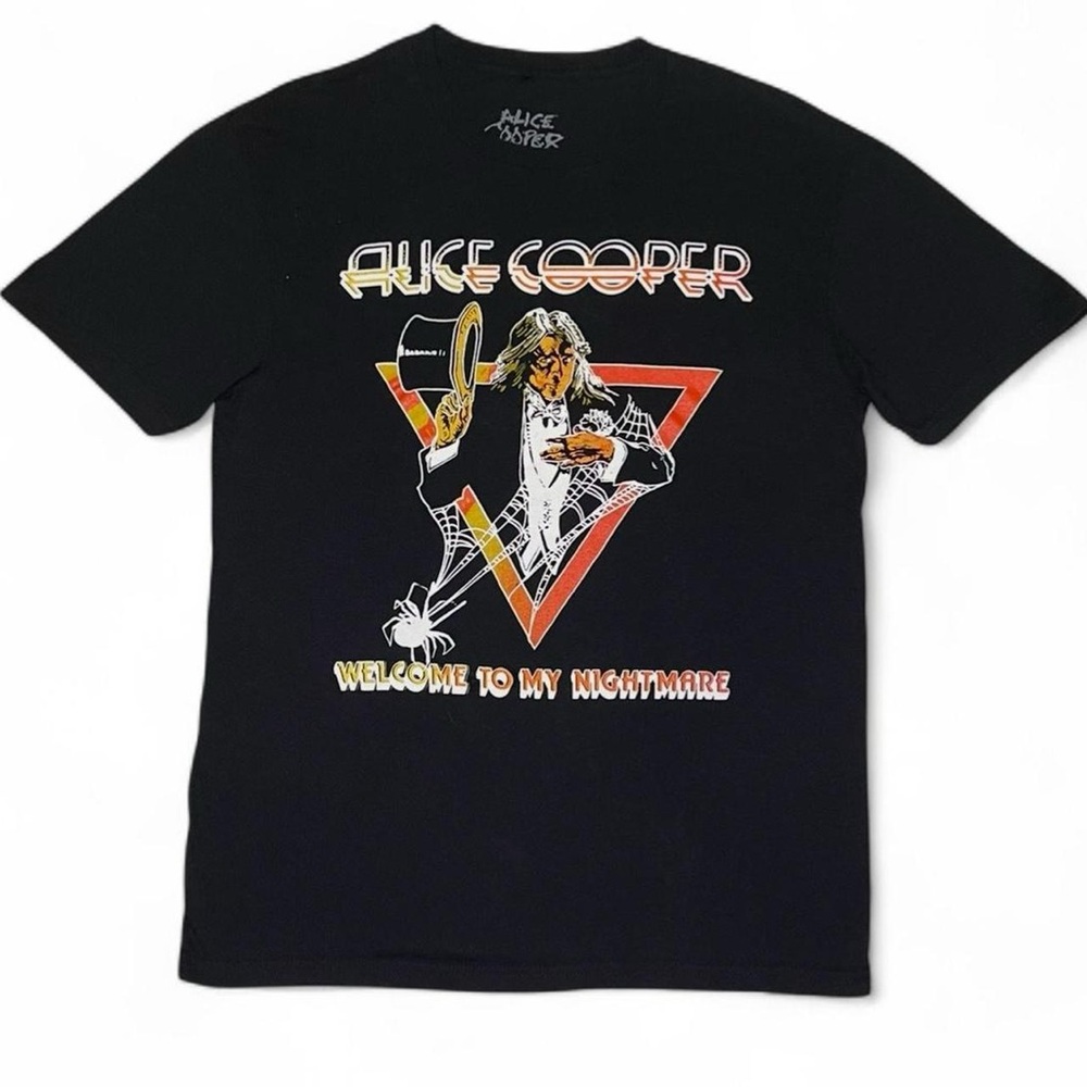 Alice Cooper North American Tour 1975 Welcome To My Nightmare Black T-Shirt M